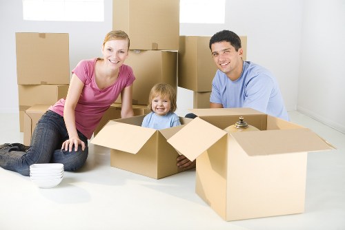 Professional mover handling furniture in Chelsea before loading