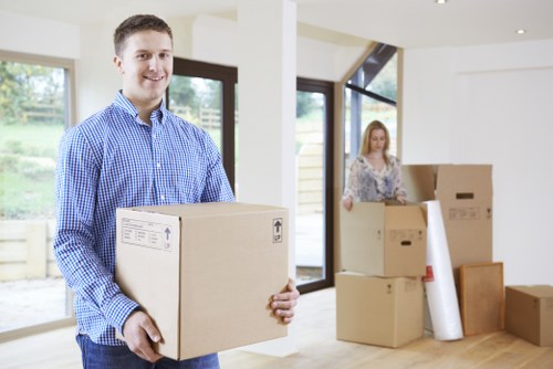 Careful wrapping and organised packing inside a Chelsea property