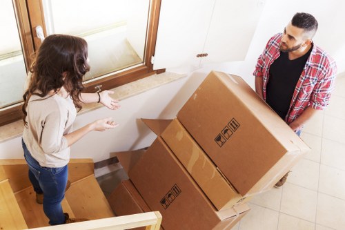 Loading office equipment during a Chelsea commercial move